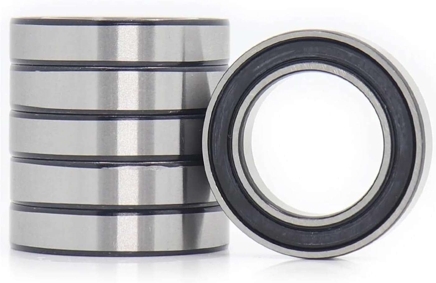 Bearings, 6802-2RS Bearing 15 * 24 5 Mm ABEC-7 (6Pcs) 6802RS Metric Thin Section Ball Bearings Fit for Bicycle Hub Front Rear Hubs Wheel,High Load Carrying Capacity