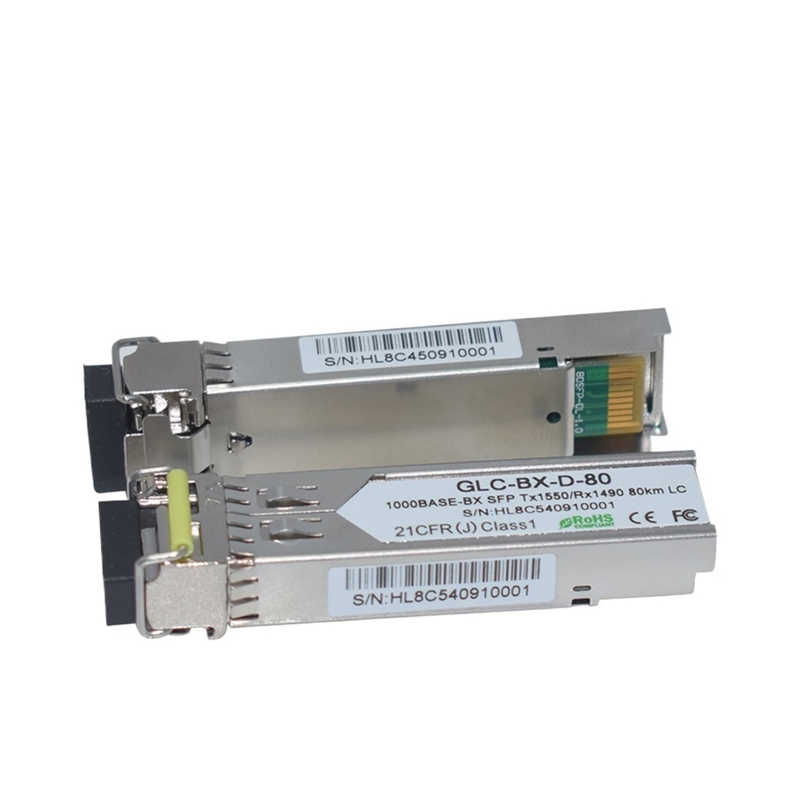 Émetteur-récepteur Simple de connecteur de la Fibre 1.25Gb 1490/1550nm DDM LC Simplex de 80km SFP(1Pair 80km)
