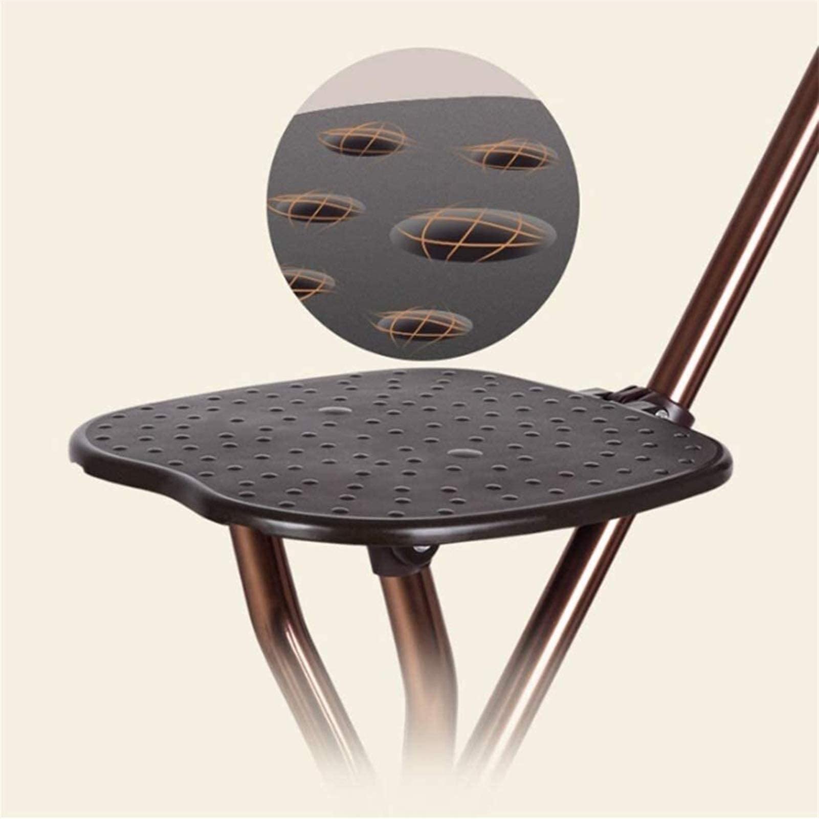 Gefalteter Rohrstock-Blatt-Matsuba-Stab-Hocker, 5-Gang-verstellbare LED-Lis, rotierender Lampenkopf, Netz Wei: 985 Gramm für älteres Geschenk, Li-Komfort, (Farbe: A) Interesting