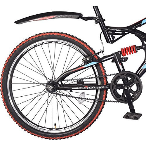 Image of Hero RX2 26T Unisex-Adult Mountain Bike Cycle without Disc Brake, Size 26 (Black /Red) Frame:17.5 Inches