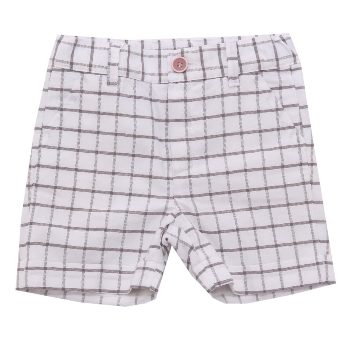7930AH bermuda bimbo boy white/grey cotton shorts