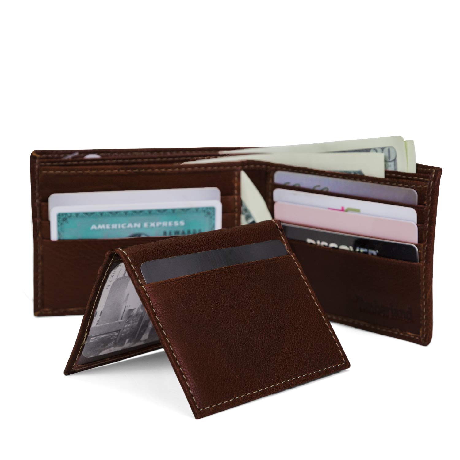 Timberland Męski skórzany portfel passcase Security RFID Billfold, Ciemny brąz, Rozmiar uniwersalny