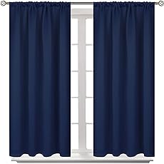 RYB HOME Small Curtains Blackout - Privacy Energy Efficiency Mini Curtains for Kids Bedroom RV Camper Windows Trailer Bathroom Kitchen Cabinet Window Tiers, W 29 x L 36, Plum, 2 Panels