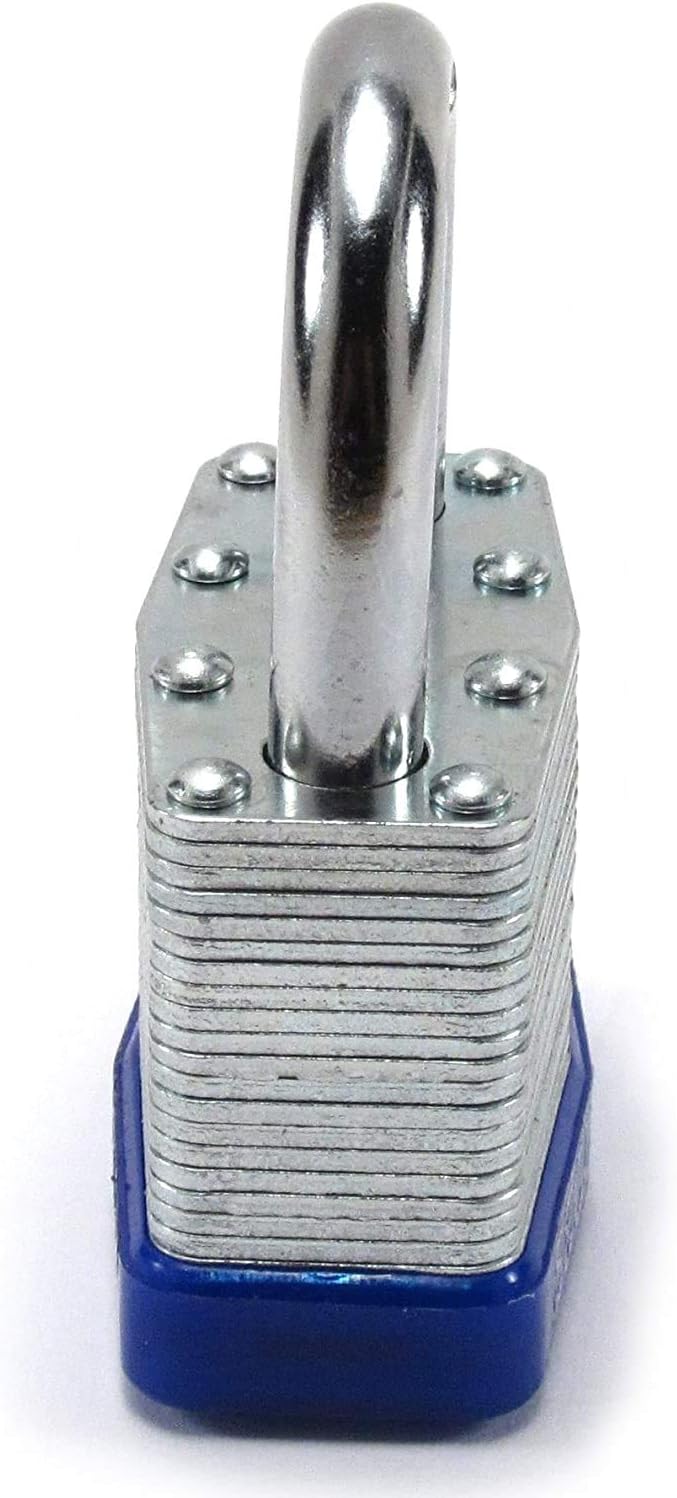 Best Deal Product LEONES Laminated Steel Padlock 1-9/16-inch(40mm) with Hardened Short Shackle 2 Steel Keys 4packs - keyed Different Best Cyber Deals 🔥 LEONES Laminated Steel Padlock 1-9/16-inch(40mm) with Hardened Short Shackle 2 Steel Keys 4packs - keyed Different