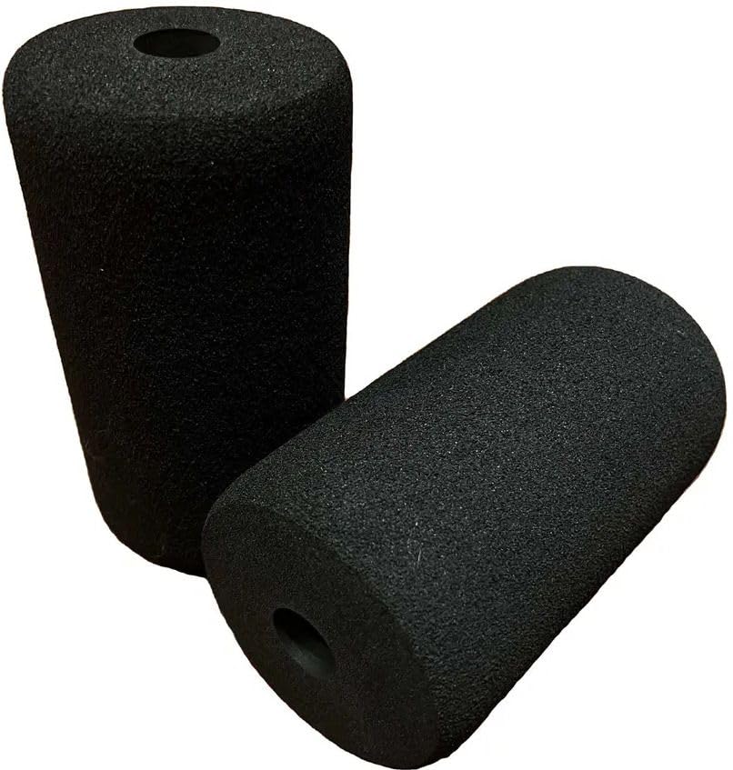 LCARNO 4x8 inch Gym Machine Soft Rubber Foam Roller Set of 2 Pc Multi-Training Bar ()-image-13