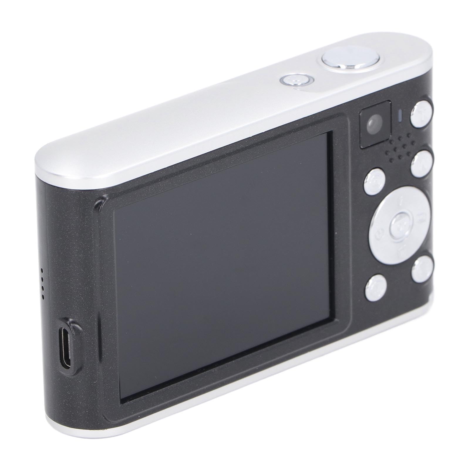 Fotocamera con Zoom Digitale 16X per Fotografia di Viaggio, Fotocamera Doppio Obiettivo 4K Ultra HD da 2,4 Pollici 44 MP, Fotocamera Digitale Compatta Antiurto per Viaggi di