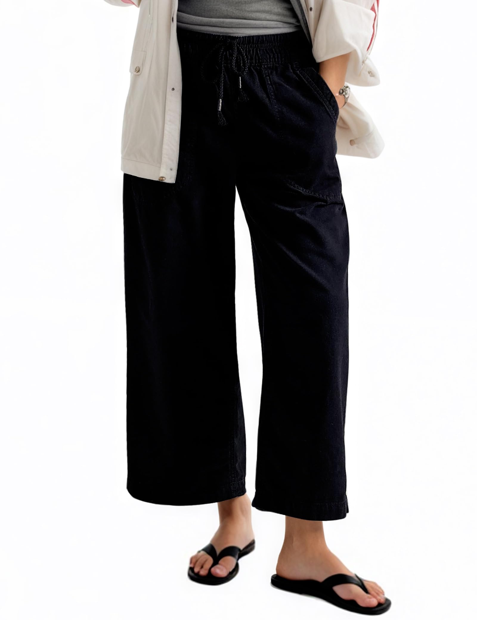 Photo 1 of 1901 SOCIETY Women's Mid Rise Wide Leg Jeans LG