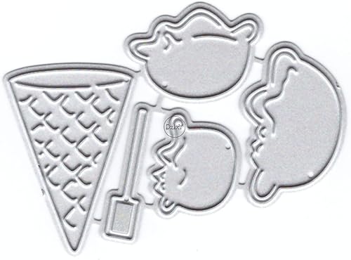 DzIxY Deliciosa taza de helado Troqueles de corte de metal para hacer tarjetas de papel de grabación en relieve Troqueles Sets Álbum Scrapbooking