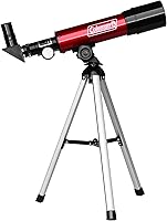 Vista 1 de Coleman Kit de telescopio refractor 360x50 con funda de transporte resistente, C36050 - Rojo carmesí