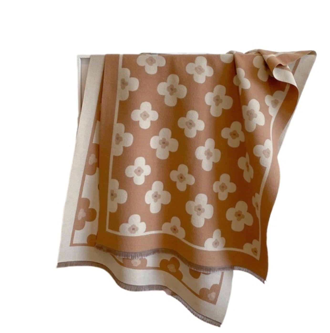 Bufanda Chal Bufanda Cálida De Doble Cara Con Estampado Floral, Chal Grueso Suave Para Mujeres De Otoño E Invierno Suave y Cálida
