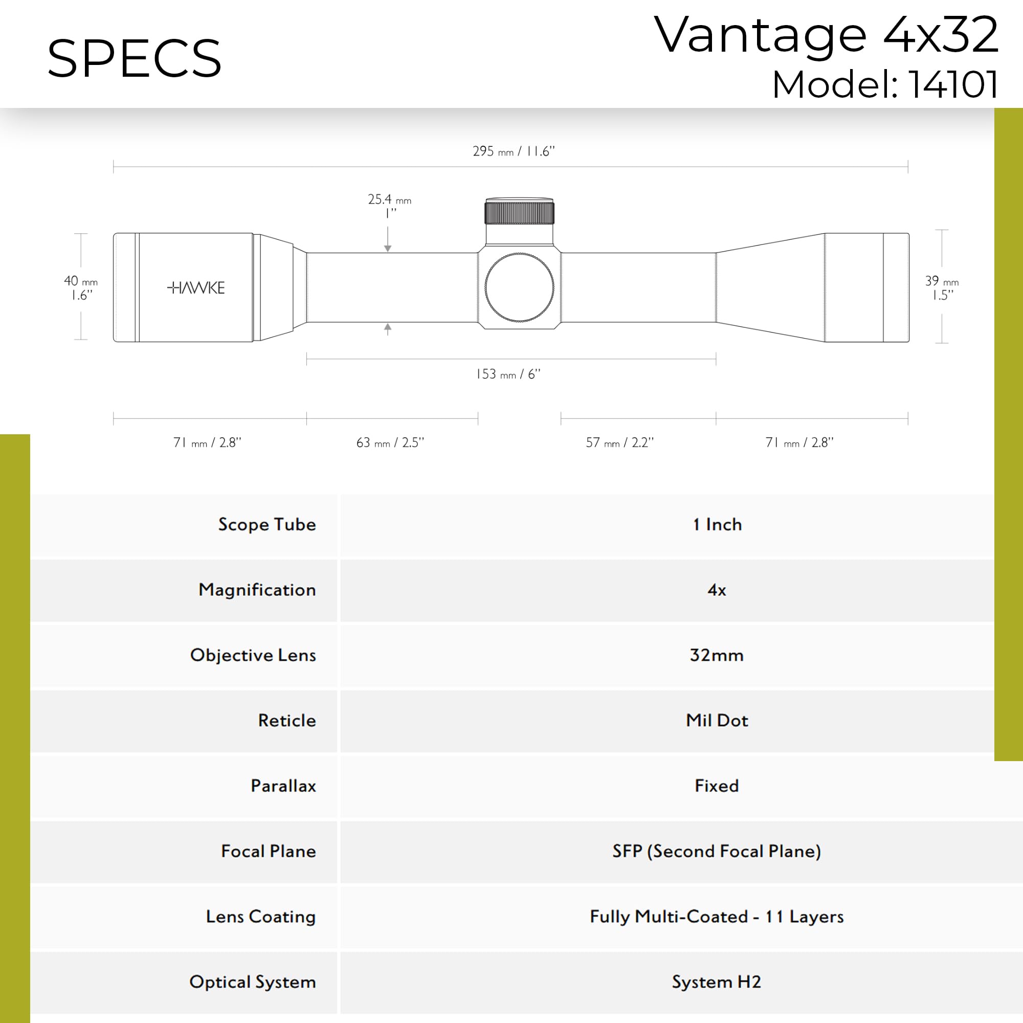Hawke Vantage 4x32 luneta celownicza