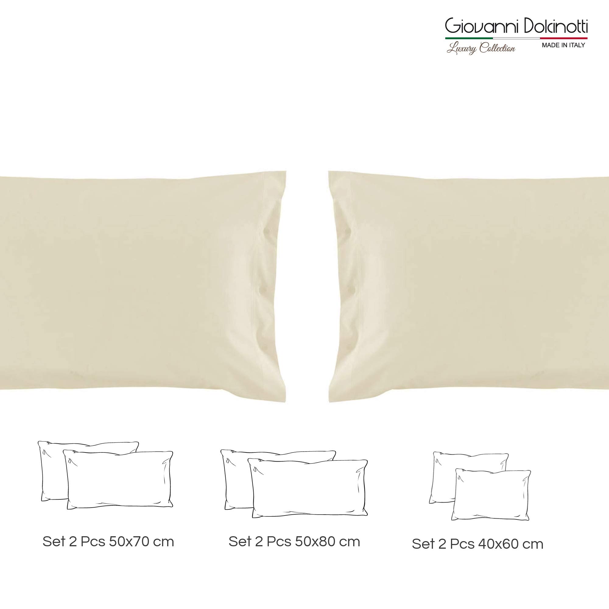 Set 2 Federe Cuscino Giovanni Dolcinotti | 50x80 Cm | 100% Cotone Made In Italy | Bianco - Foto 6