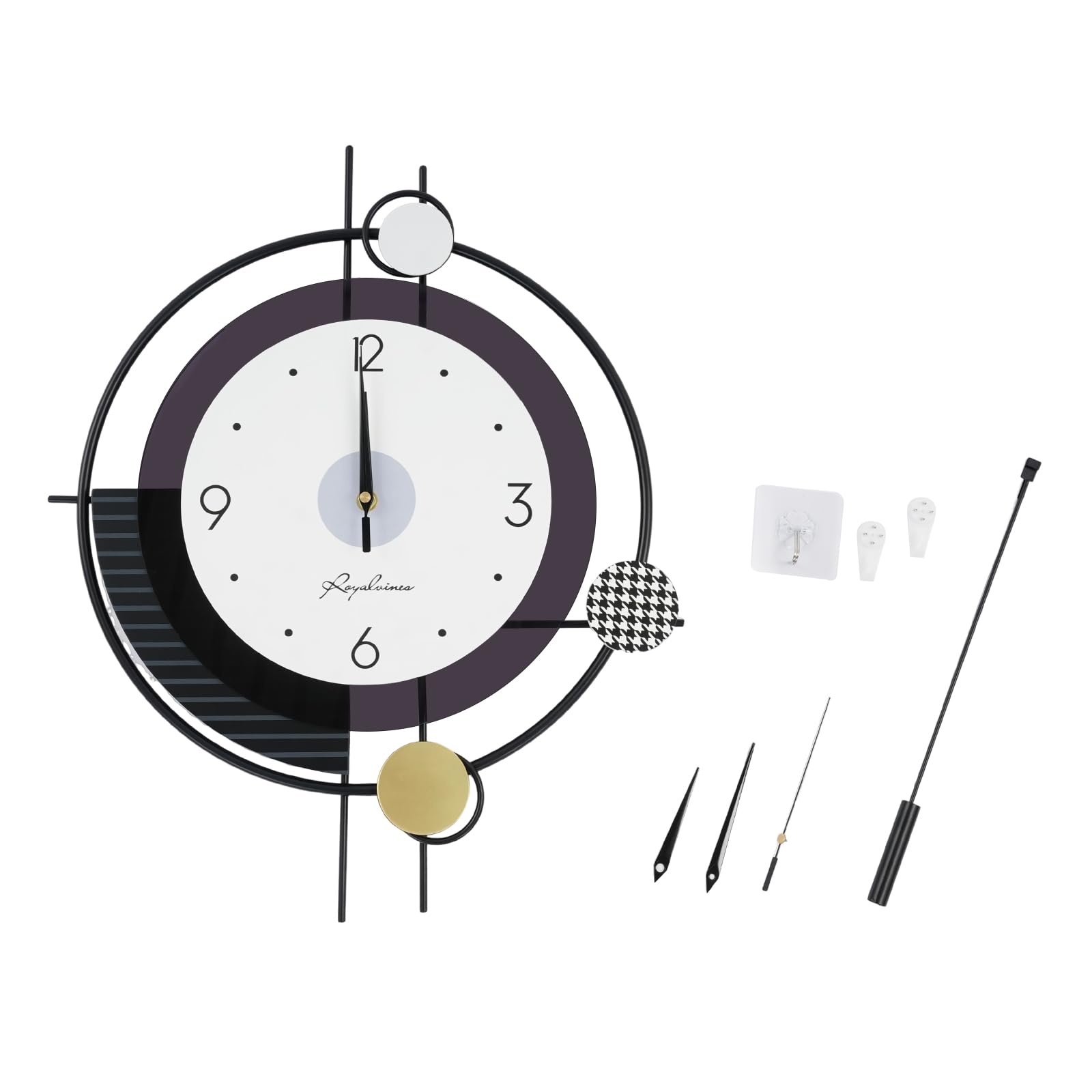 Reloj de pared moderno, estilo minimalista