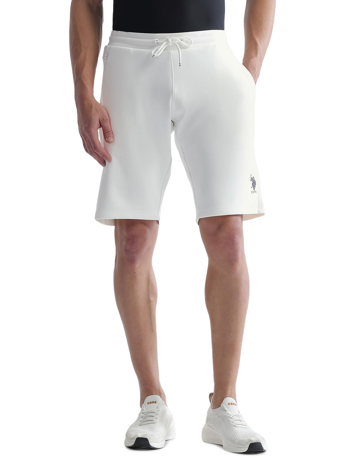 u.s. polo assn. USPA Active Sports Men's Mid Rise Solid Active Shorts-picture-38