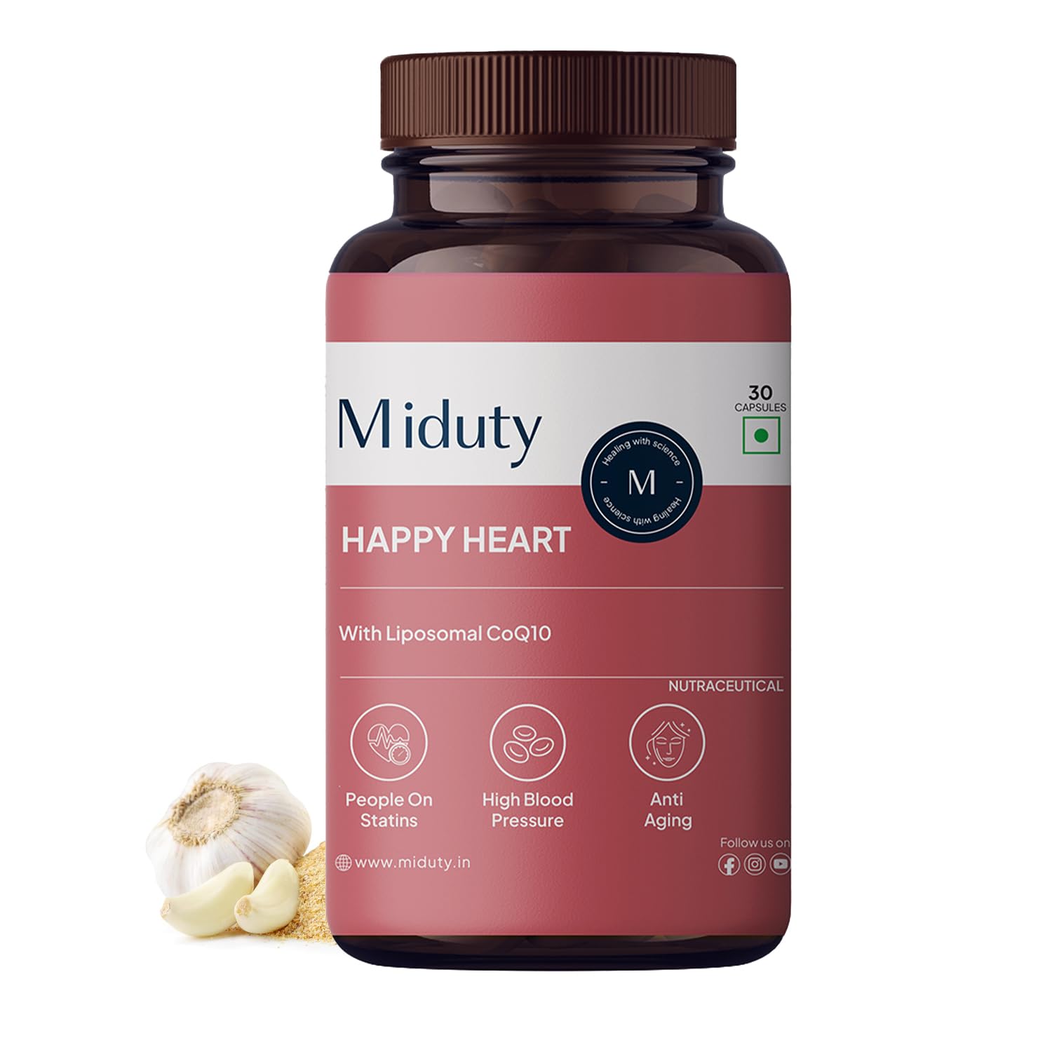 See full amazon price history chart for Miduty by Palak Notes Happy Heart - Liposomal CoQ10 - Heart Health Supplement - Methyl Folate - D-Chiro-Inositol - Blood Pressure Control, Healthy Skin, Heart Health & Kidney Health - 30 Capsules Miduty by Palak Notes Happy Heart - Liposomal CoQ10 - Heart Health Supplement - Methyl Folate - D-Chiro-Inositol - Blood Pressure Control, Healthy Skin, Heart Health & Kidney Health - 30 Capsules (B09Y26RSJV) Amazon Price History, Amazon Price Tracker