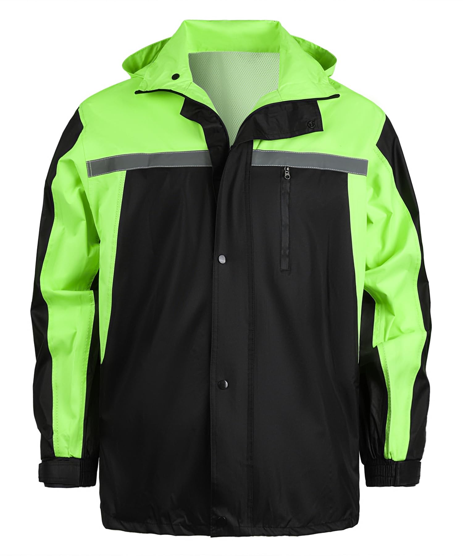 Traje de Lluvia para Hombres y Mujeres Reflectantes Ropa de Lluvia Chaqueta de Lluvia de Pantalones Ciclismo Traje Impermeable