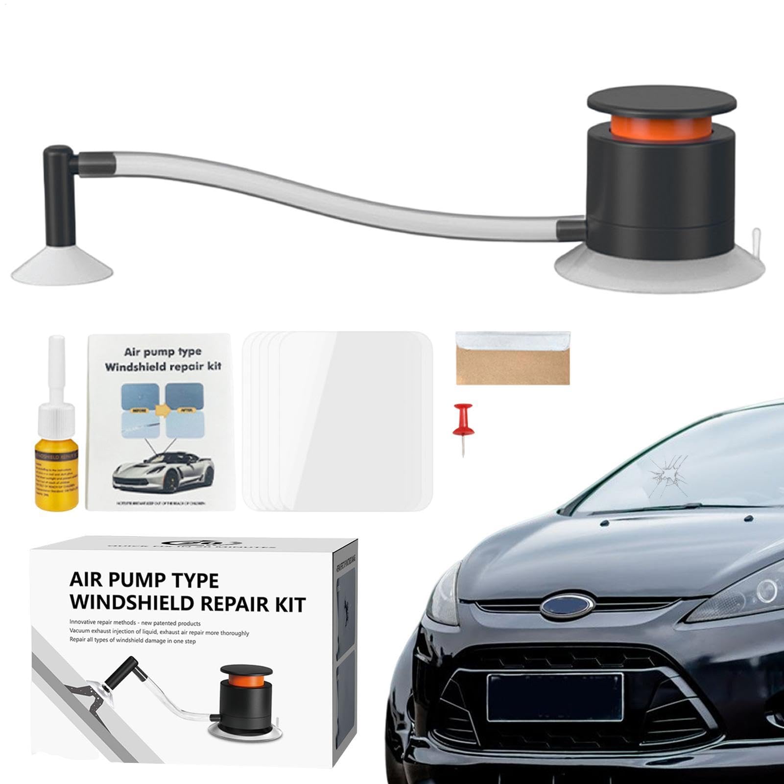 Kit di Riparazione per Parabrezza, Kit di Riparazione Graffi su Vetro, Strumento di Riparazione Professionale in Resina, a Lunga Durata e Facile, per riparazioni e Manutenzione dei vetri 'Auto