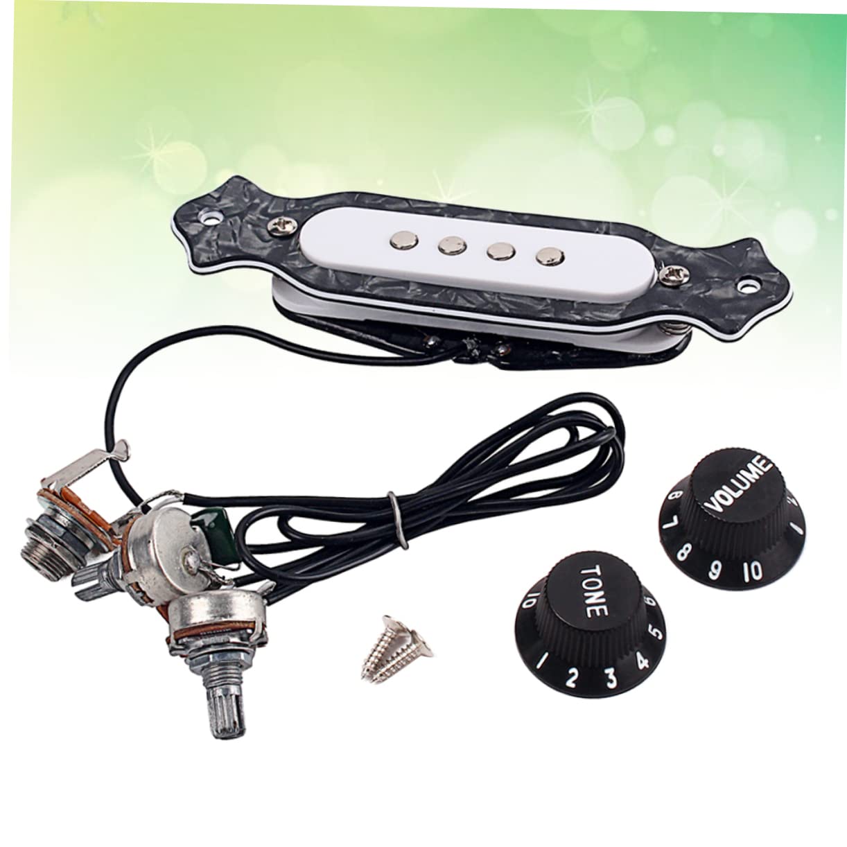3pezzi Pickup Elettrico Per Chitarra Acustica Corde Con Controllo Di Volume e Tono Design Pre-cablato Compatibile Con Chitarre Folk e Elettriche Nero