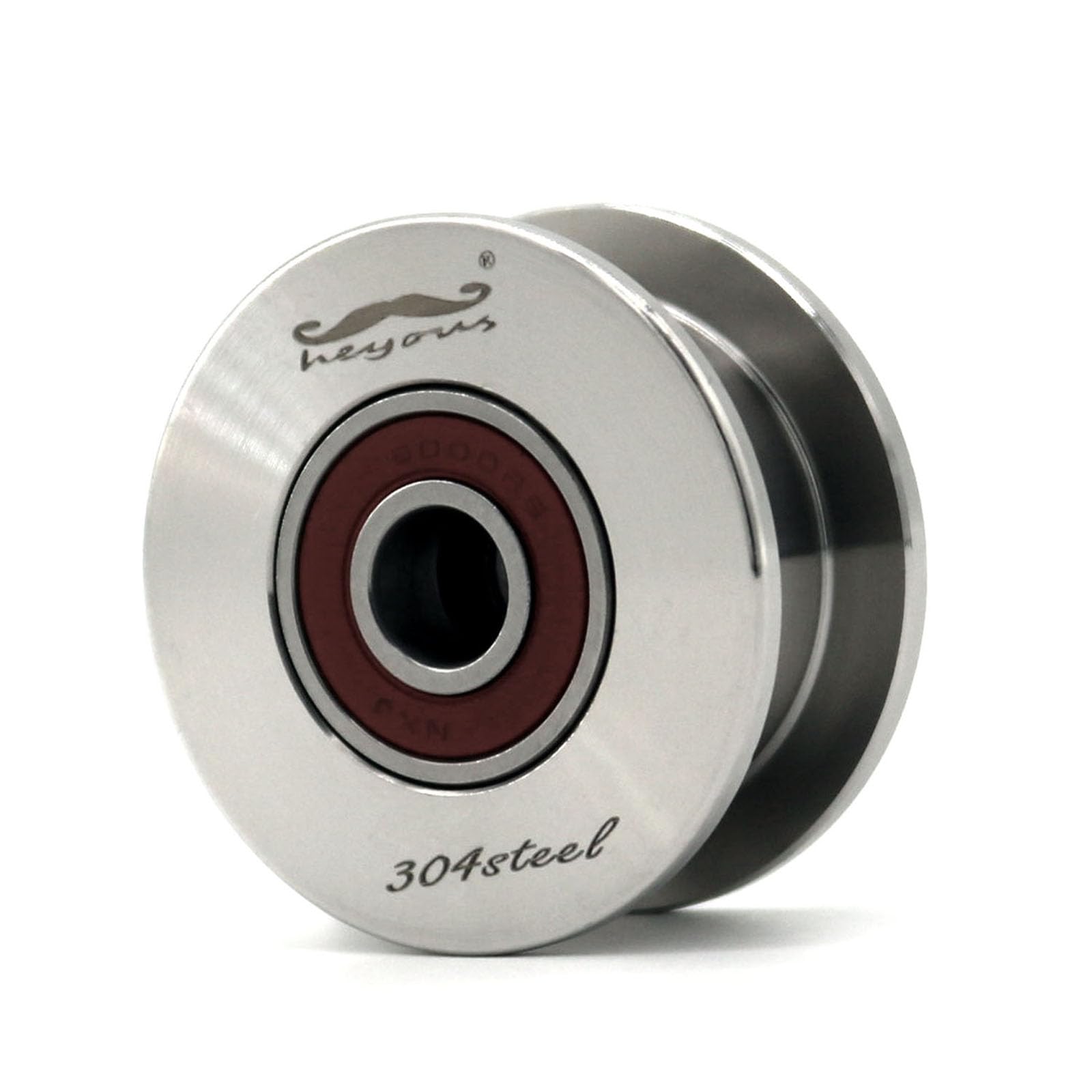 H Groove Stainless Steel Silent Pulley - 600LB, Silver Tone