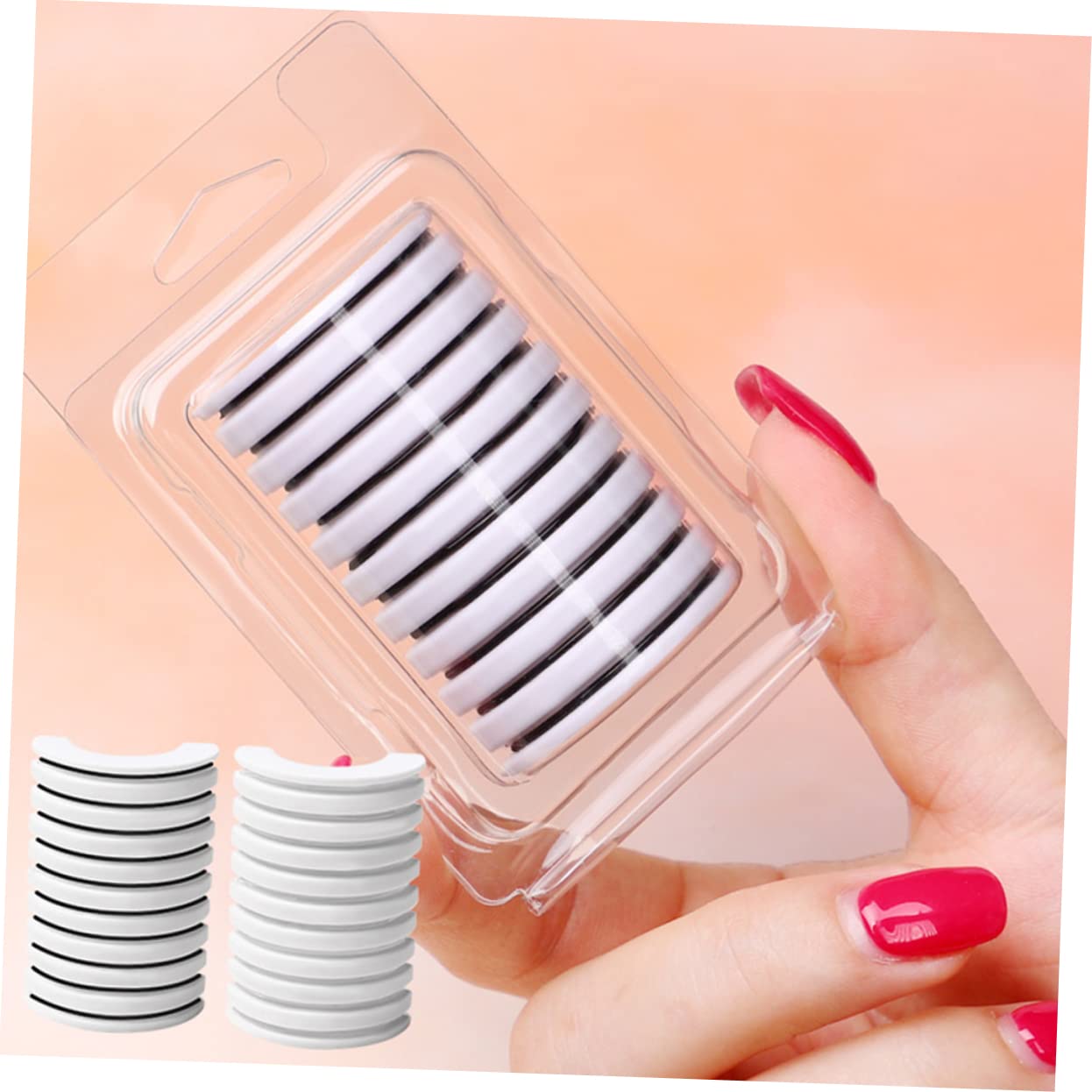 Tiras De Pestañas Autoadhesivas Transparentes y Negras Cajas Reemplazo Para Pestañas Postizas Resistente Al Agua Sudor