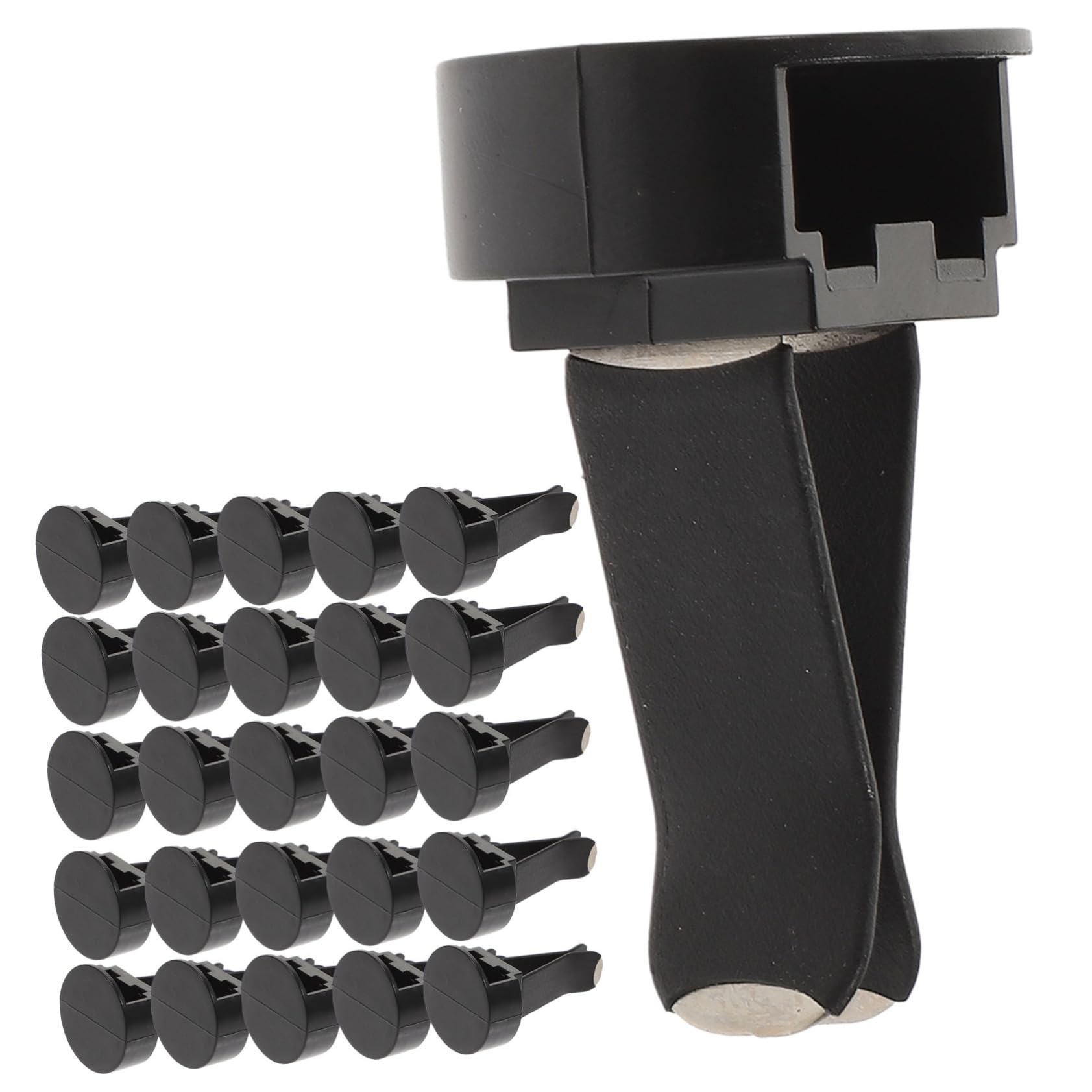 Sosoport Clip per Bocchetta di Ventilazione Auto, 100 Pezzi, Metallo e Plastica, Nero, per Fai da Te e Decorazione Abitacolo