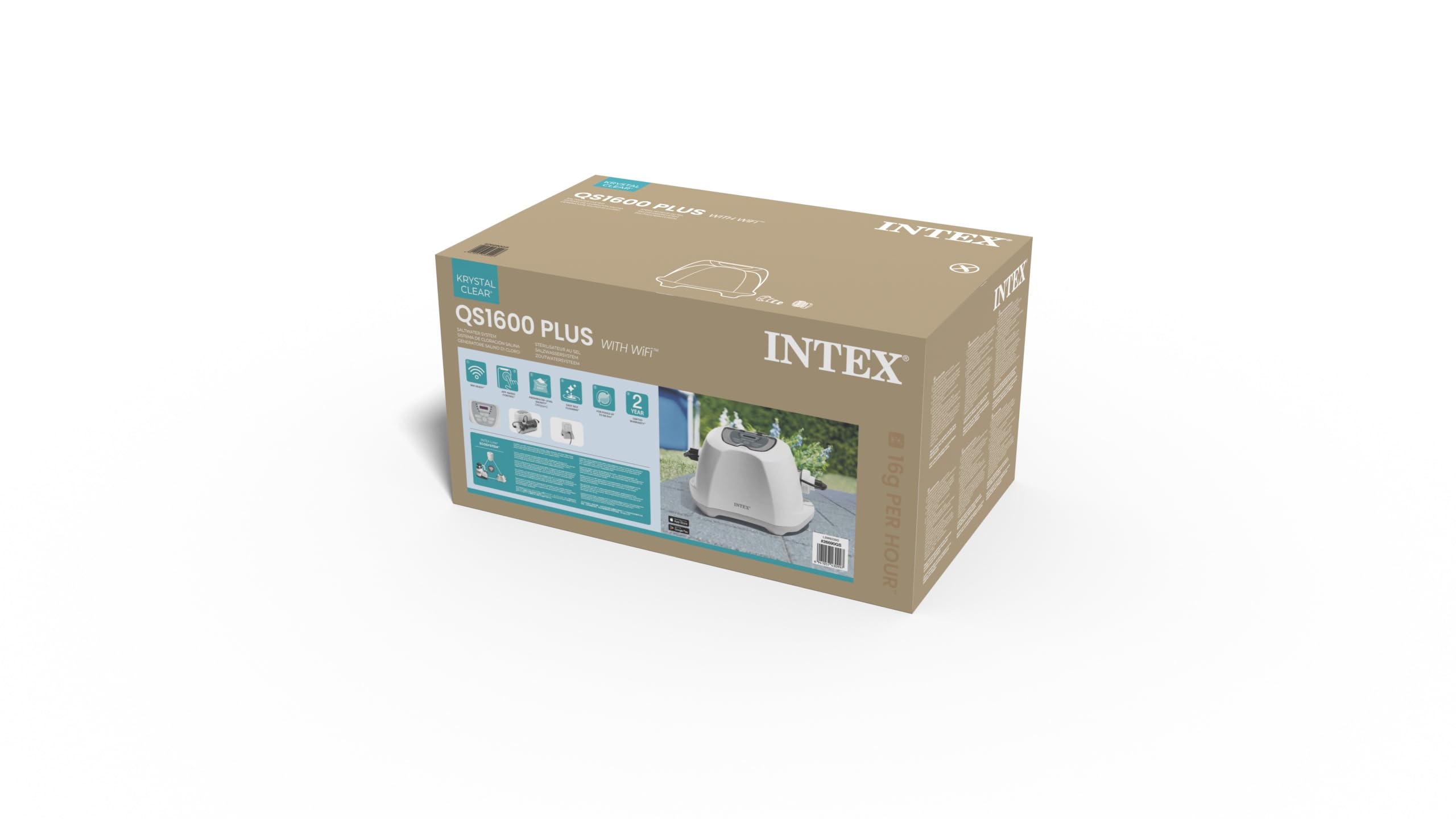 Intex QS1600 Plus Krystal Clear Saltwater System (12V) 26690GS