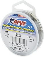 Vista 24 de American Fishing Wire Surflon Micro Supreme Nylon recubierto 7x7 de acero inoxidable, líder en alambres anudables para pesca en agua salada, pesca