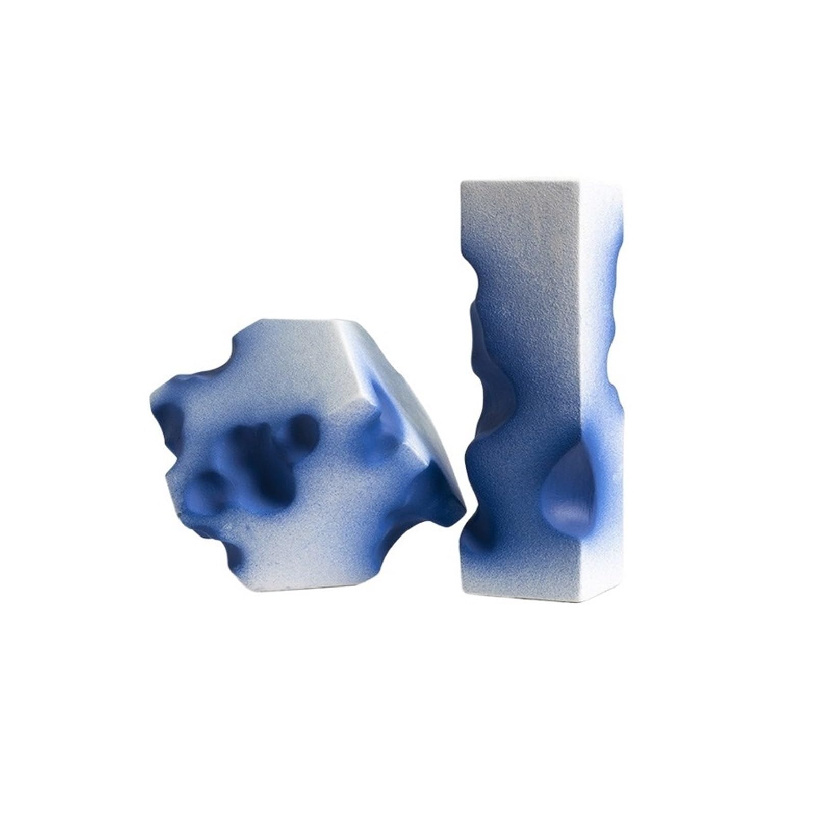 Wyjątkowy Unique Blue Cheese-shaped Ceramic Ornament for Living Room TV Cabinet Home Decoration Sculpture Rzeźby