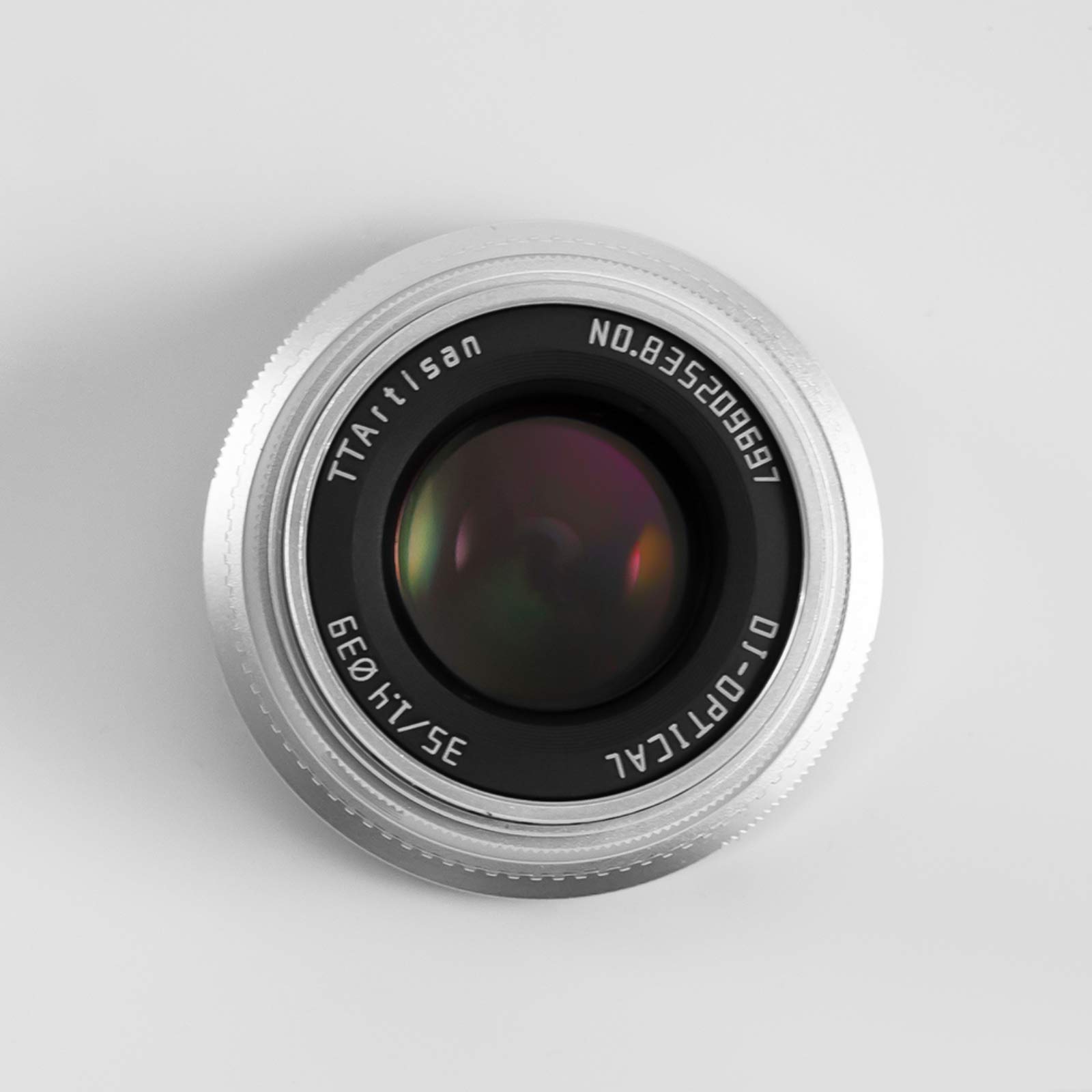TTARTISAN 35 mm F1.4 Objectif APS-C MF pour appareils photo Fuji X Mount X-A1 X-A10 X-M1 X-M2 X-H1 X-T1 X-T10 X-T20 X-T3 X-T4 X- T100 X-T200 X-T30 X-PR01 XS10 et plus (argent)