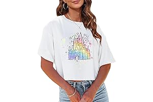 Disney Women's Magical Crop Top: Believe in the Magic Castle Adventure