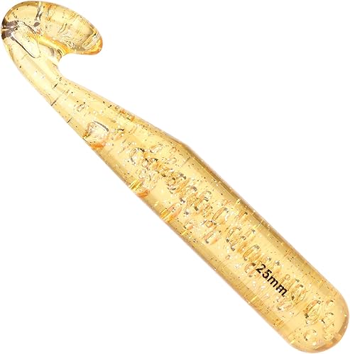UzecPk Gancho de ganchillo grande de 0.71 pulgadas, ganchos de ganchillo ergonómicos, enorme ganchillo, aguja de ganchillo para principiantes,