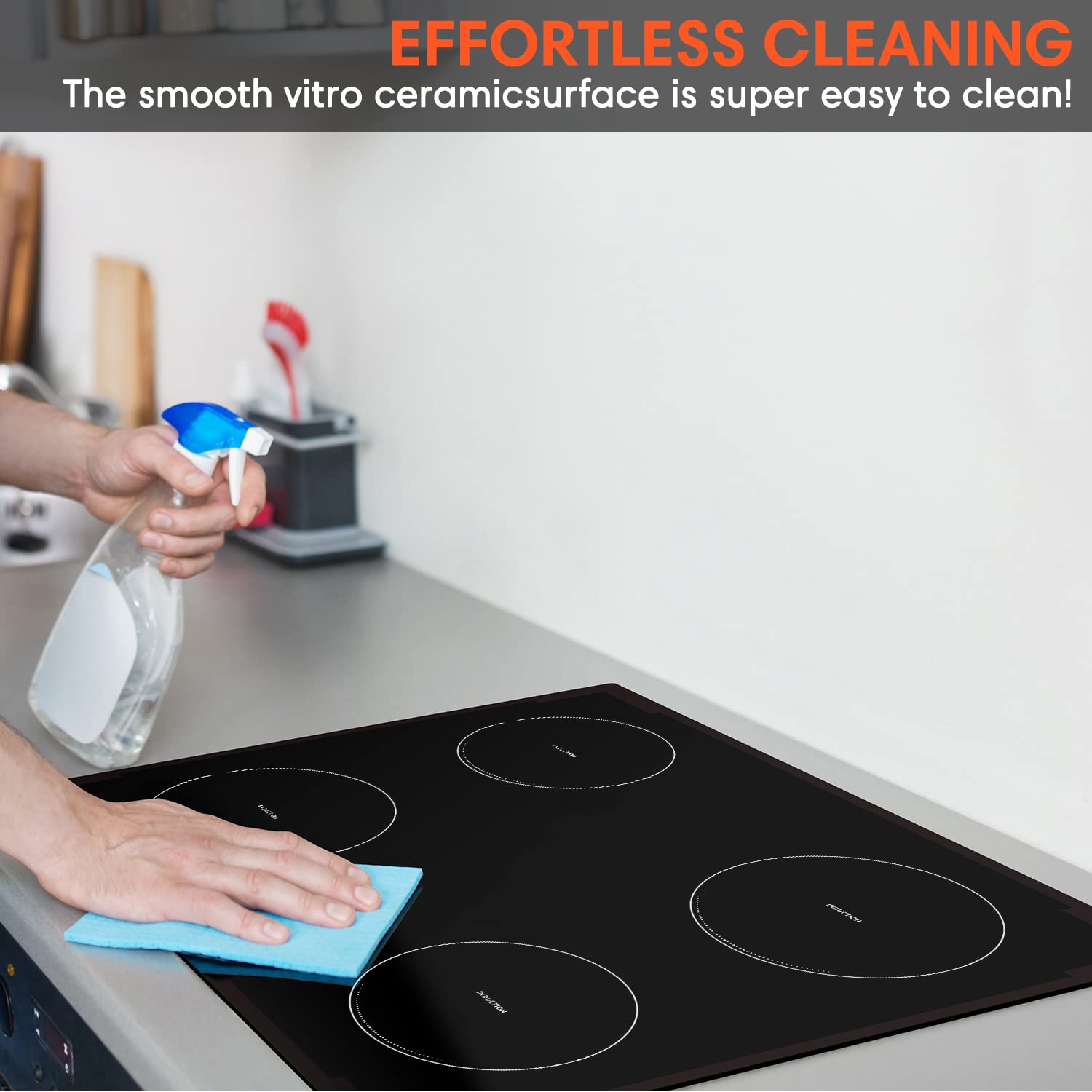 Buy 4 Ring Induction Hob, Sincreative 60cm Electric Hob with 4 Burner