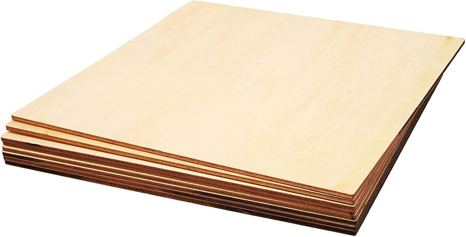 8 Pack Thin Wood Squares, Unfinished Basswood Plywood (8 x 8 in/ 20.32 x 20.32 cm) for DIY Crafts Laser Cutting, Wood Burning - Image 4