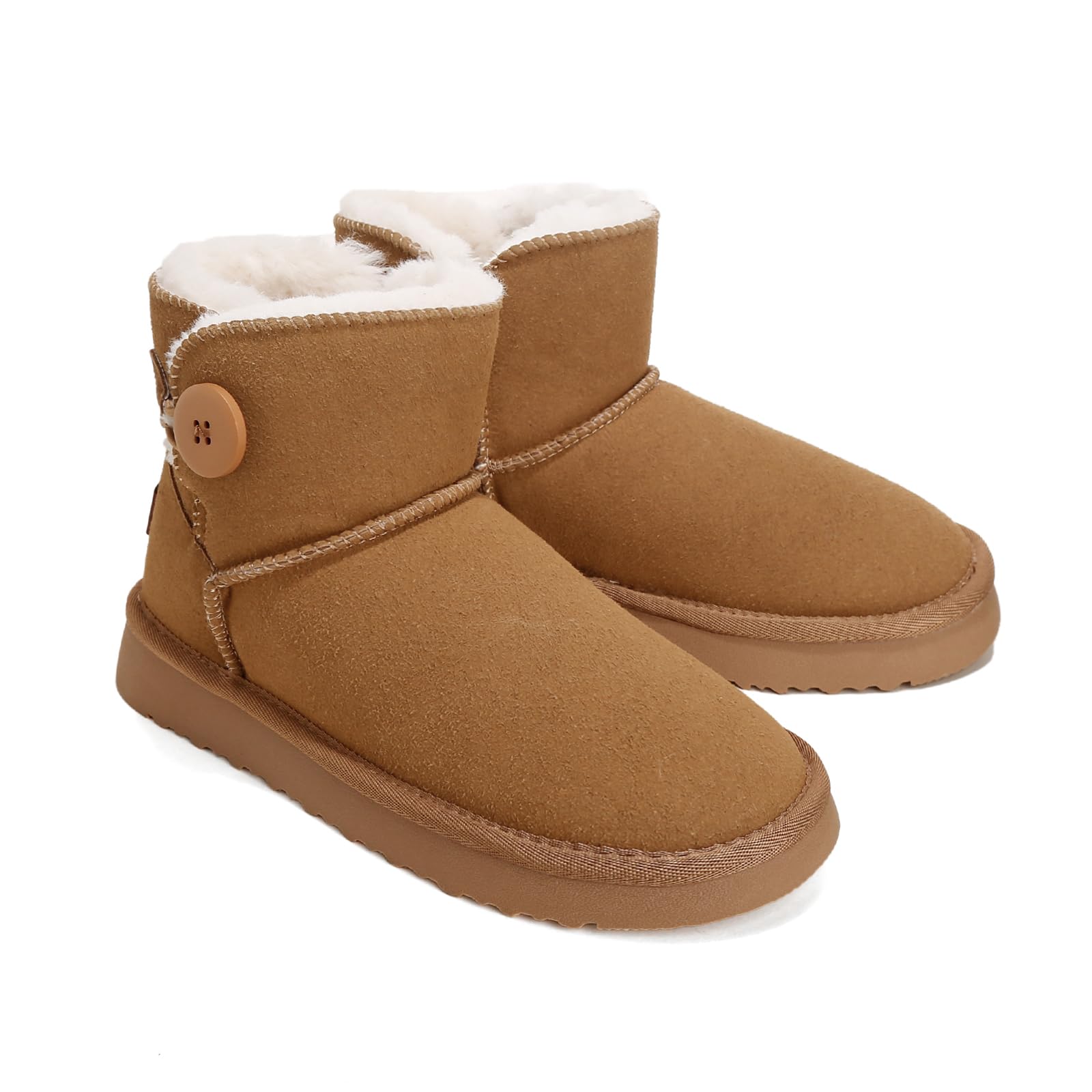 Jifenkla Stivali da Neve Donna Boots, Calde Foderata Scarpe da Invernali, Antiscivolo Stivali da Invernali, Comode Impermeabili Alti Scarpe da Neve