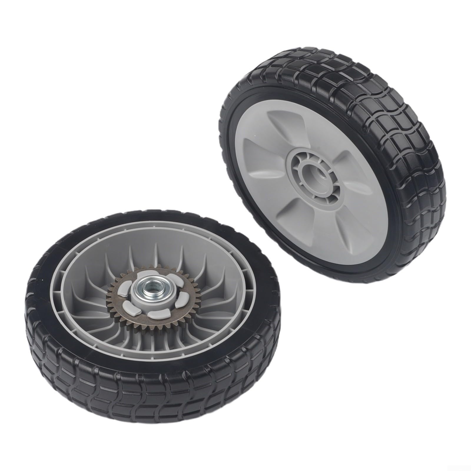 Juego de ruedas para cortacésped y engranaje de transmisión para Honda HRR216 HRS216 HRT216 con tamaño de neumático eficiente y componentes de transmisión fiables (2 piezas delanteras y traseras)