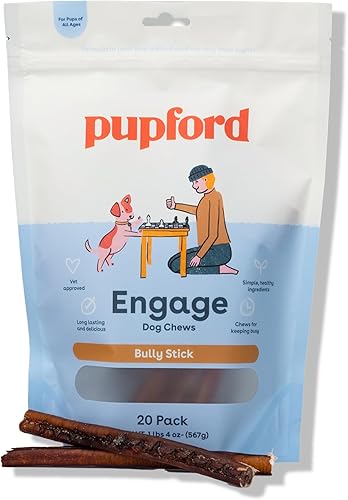 Pupford Palitos gruesos para perros y cachorros, ahumados para mejorar el olor, naturales, de larga duración, masticables de un solo ingrediente