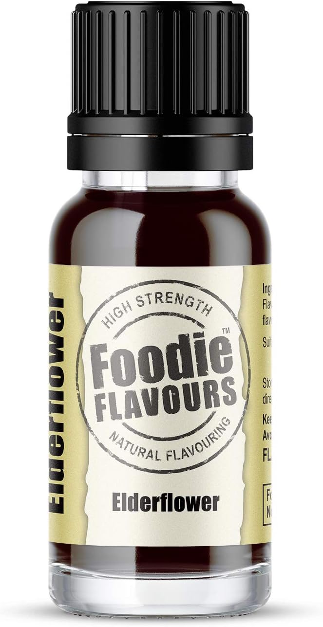 Foodie Flavours Natural Elderflower Flavouring, High Strength - 15ml