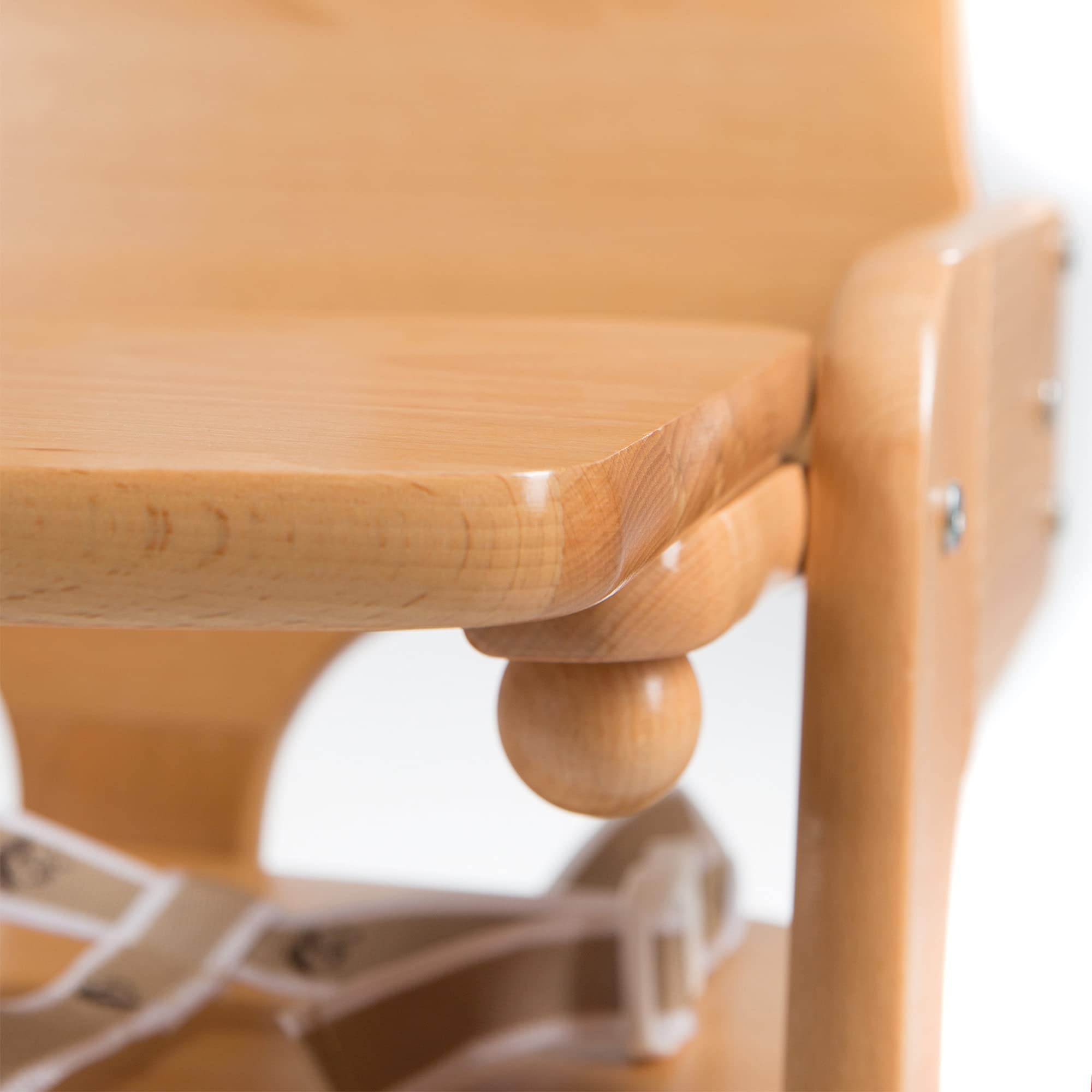 roba Chaise Haute Évolutive en Bois Massif Kid Up + Plateau Repas Détachable - Hauteur Réglable - 6 Mois jusqu'à 50 kg - Naturel