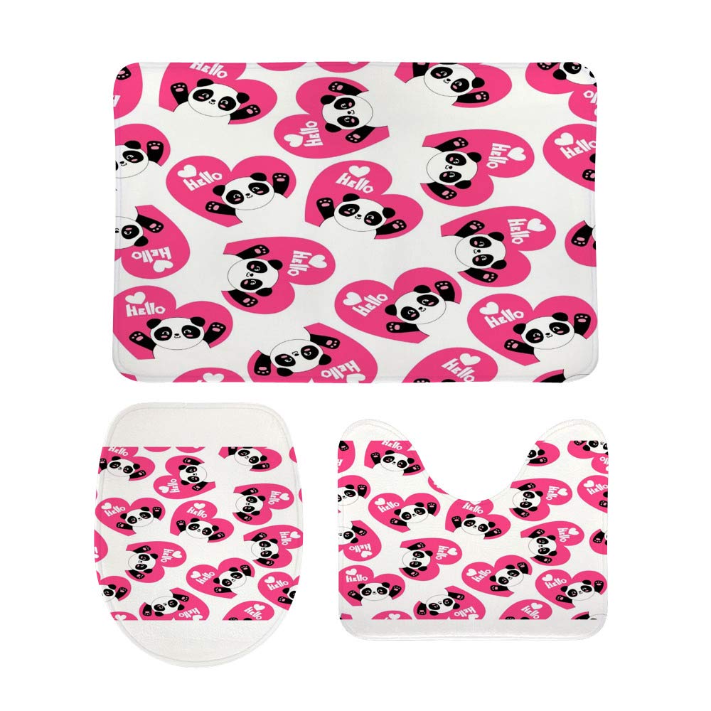 Tapis de salle de bain antidérapant panda pour éviter les glissades