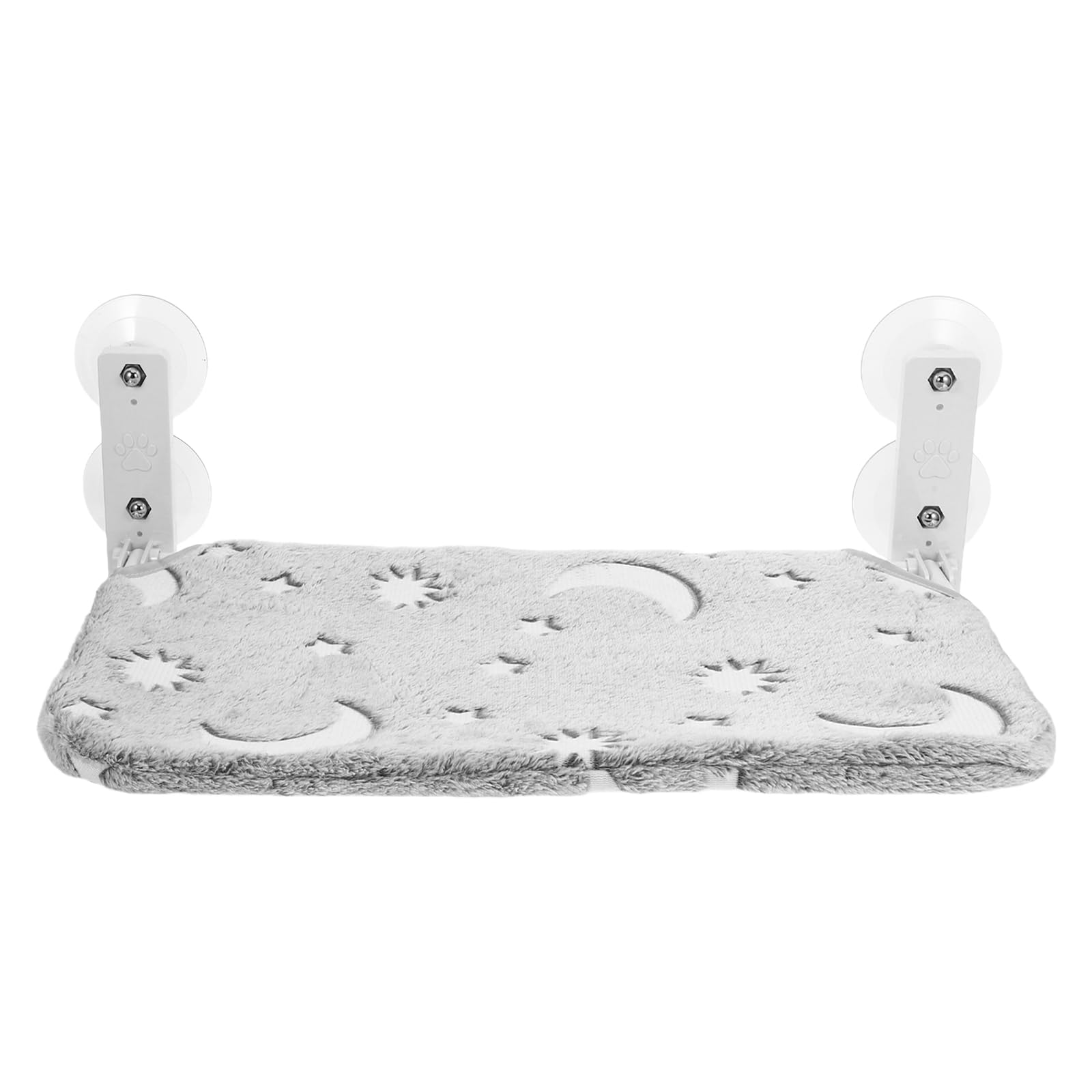 Mikikit Cuccia per Gatti con Finestra Fosforescente Amaca Pieghevole Senza Fili per Gatti con Struttura in Metallo da Interno con Motivo Stelle Luminose Cuscino Morbido e Confortevole