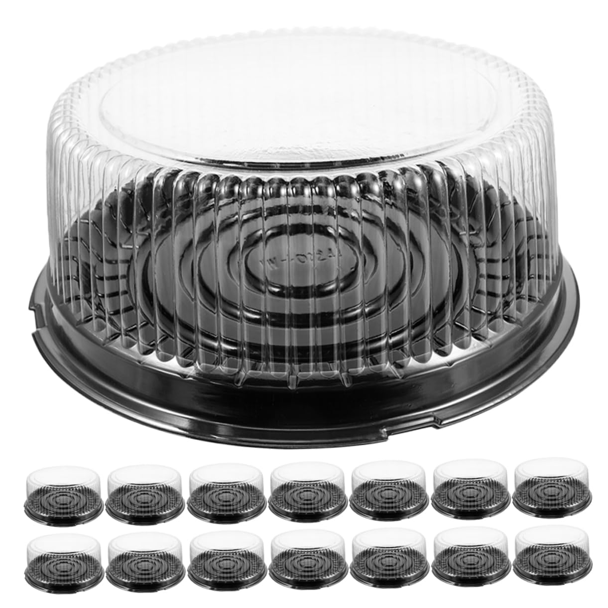 BESTYASH 20pcs Clear Cake Carrier with Lid Transparent Dessert Containers for Cheesecake Mousse Pastries Airtight Food Storage Box for Baking and Transport
