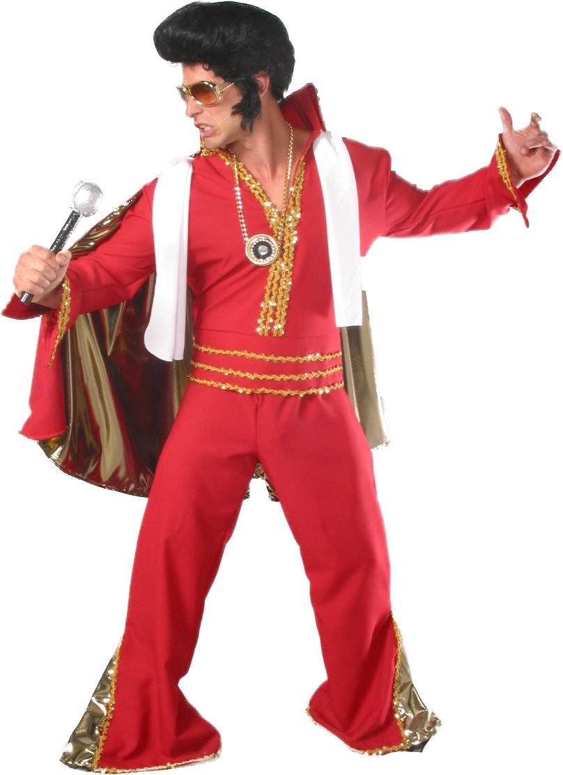 Alexanders Costumes Men's Rock and Roll King, Red, Large