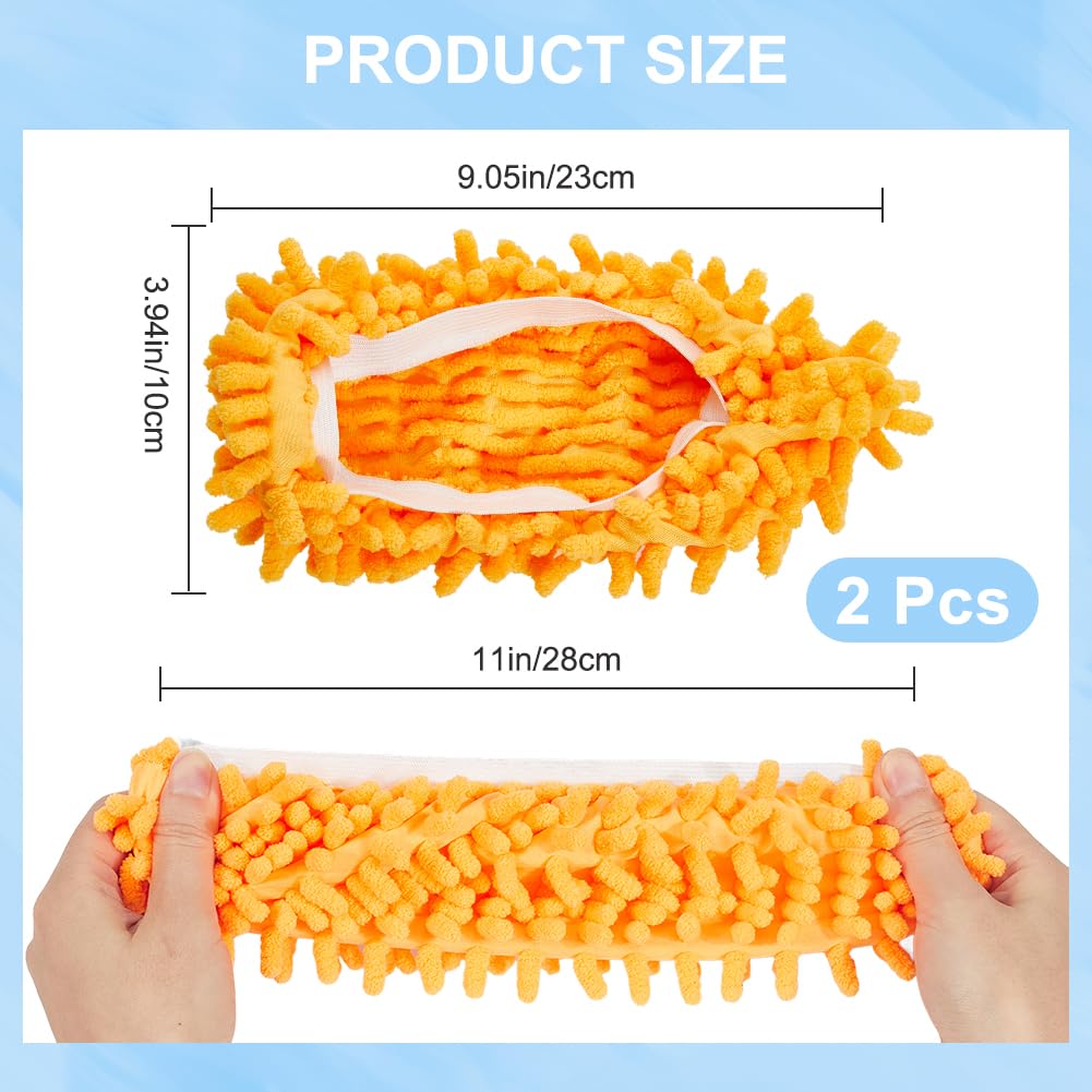 Lot De 5 Paires (10 Pièces) Chaussons De Nettoyage En Microfibre - Taille Universelle - Réutilisables, Lavables