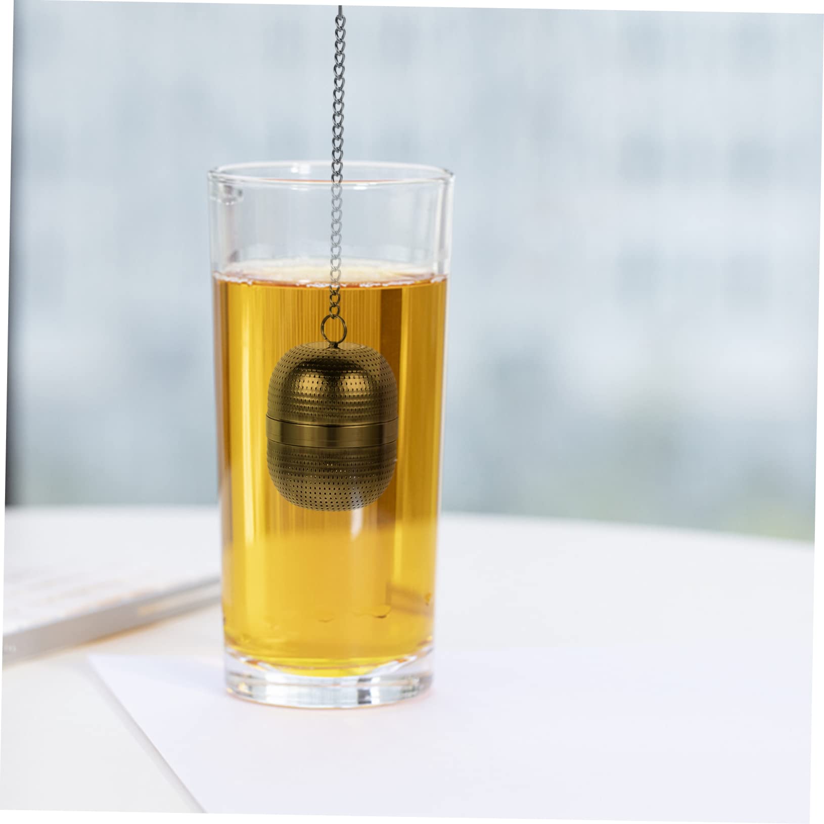 ABOOFAN 5 Piezas Filtro de bandeja de goteo infusor te infusionador de te colador de coladores de té para té suelto cosa infusor de té de cocina bola de filtro de té Acero inoxidable