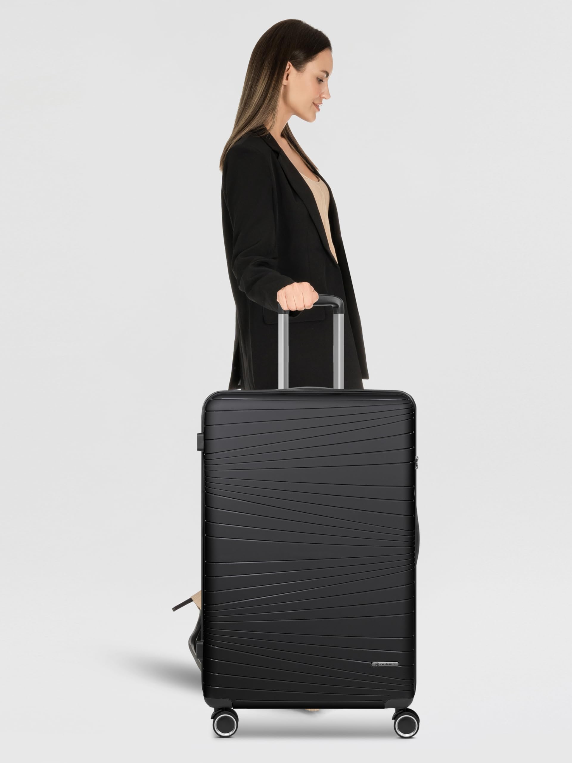 Franky Dallas 3.0 Hartschalen-Trolley mit 4 Rollen 75cm | Ausgestattet mit TSA-Schloss, Leicht | Carry on Luggage für Männer-Frauen - Ideal für Flug-Geschäftsreisen