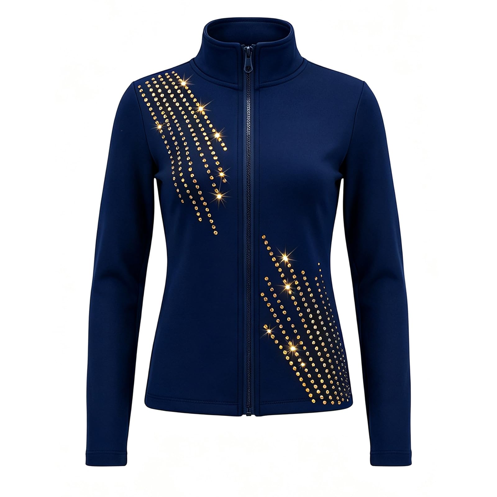 LIUHUO Chaqueta de patinaje artístico para niñas y mujeres, cálida y cómoda