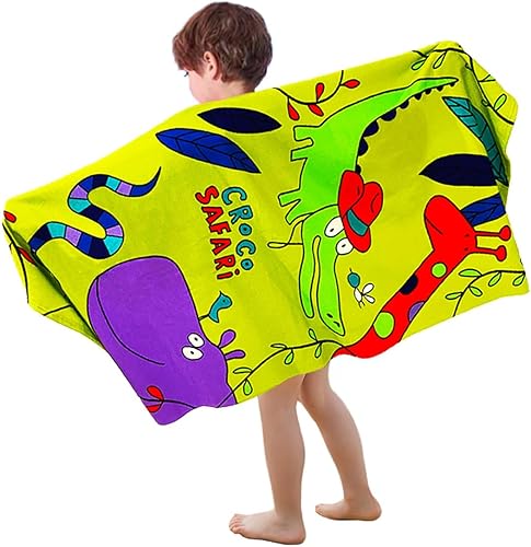 Miniatura 6 de YIFONTIN Toalla de playa para niños, manta de terciopelo 100% algodón, 25.5 x 51 pulgadas, para natación, baño, viajes, campamento y picnic, fiesta