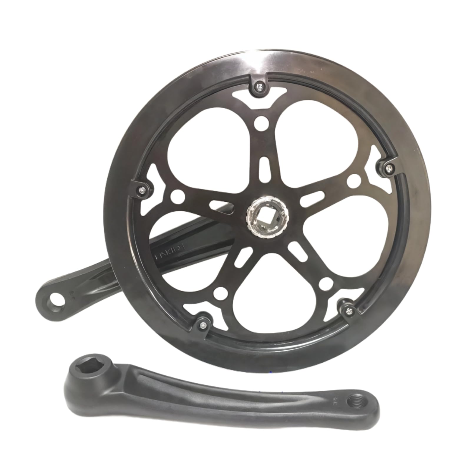 Pojedyncza korba łańcuchowa, ramię korbowe ze stopu aluminium 170 mm, zęby 52T, pasuje do rowerów 6/7, akcesoria rowerowe z pojedynczym łańcuchem, łatwa instalacja do rowerów szosowych i