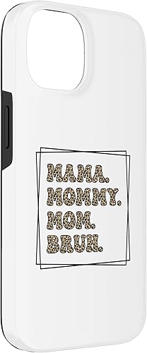 Miniatura 6 de Funda para iPhone 12 Pro Max Mama Mommy Mom Bruh Retro Groovy Leopard Mama Día de la Madre