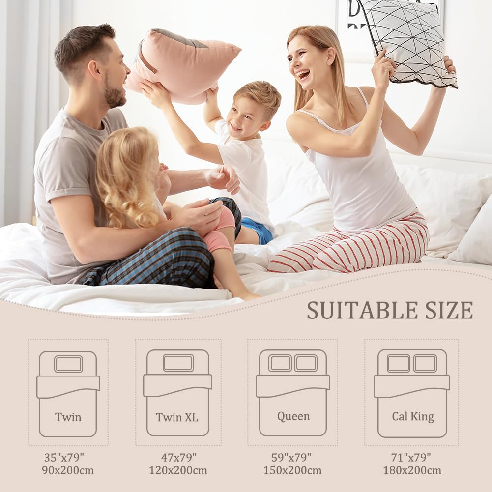 DUJUIKE Coprimaterasso Impermeabile, Lenzuolo Con Angoli Impermeabile, Tasca Profonda, Adatto Per Materassi Da 20-40 Cm, Adatto Per Gatti, Cani, Bambini, Ipoallergenico(Cammello,150x200cm)